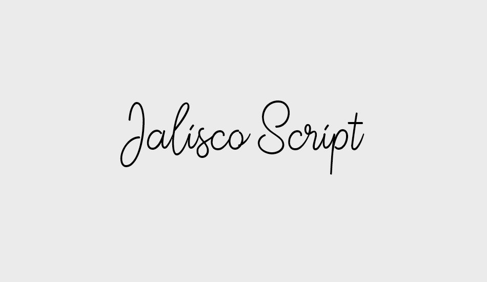 Jalisco Script Demo font big