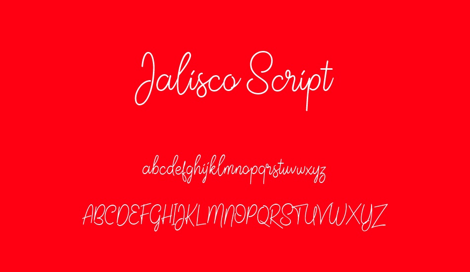 Jalisco Script Demo font