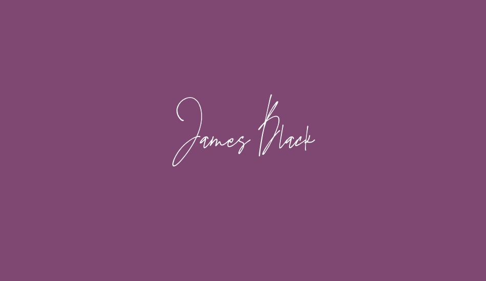 james-black font big