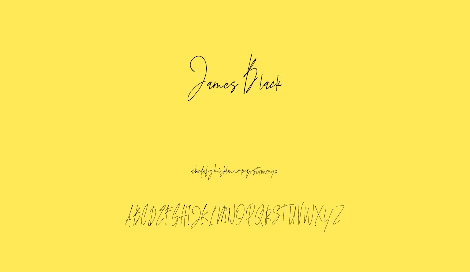 james-black font