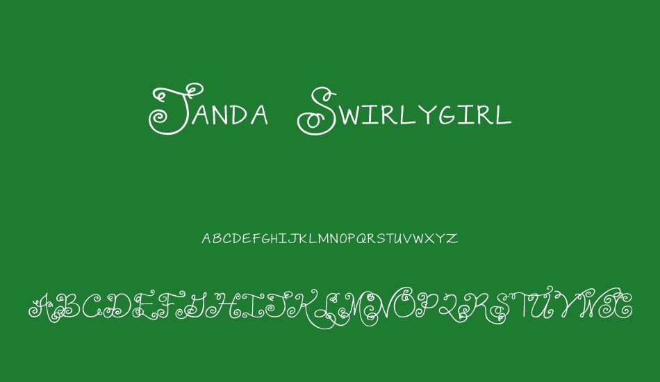 Janda Swirlygirl font