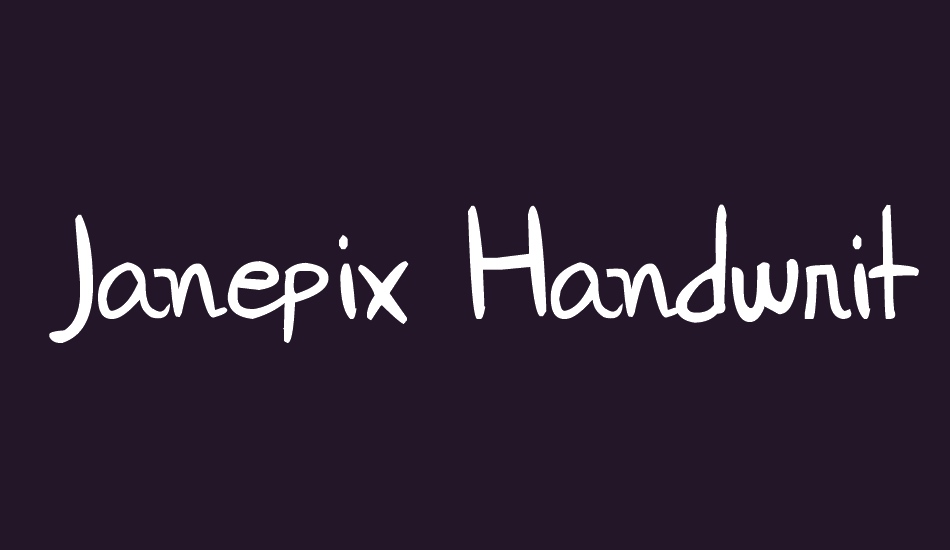 Janepix Handwriting font big