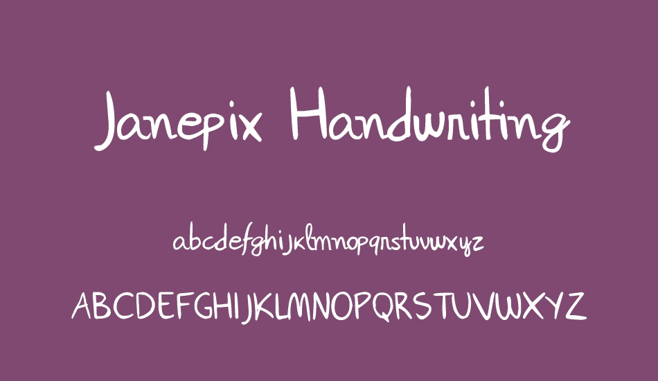 Janepix Handwriting font