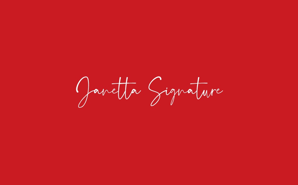 Janetta Signature font big