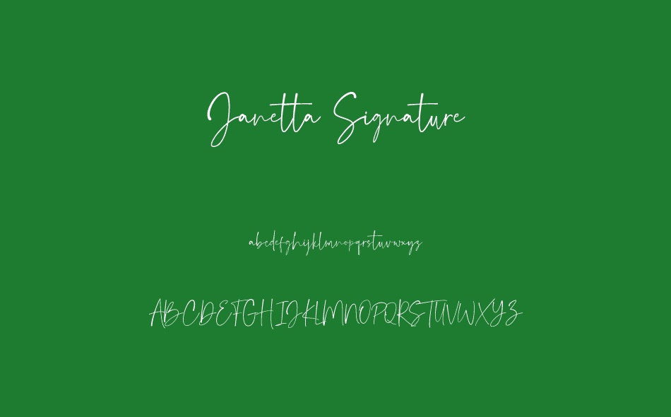 Janetta Signature font