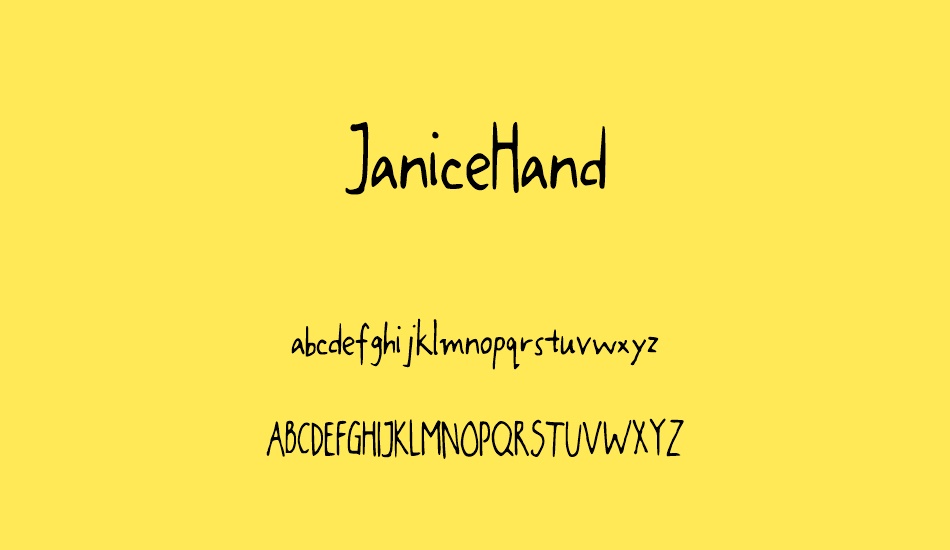 JaniceHand font