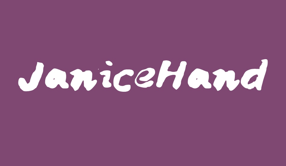 JaniceHandInk font big