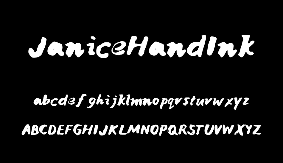 JaniceHandInk font