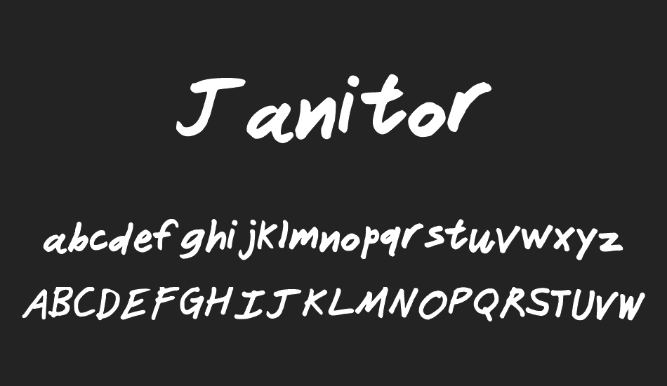 Janitor font