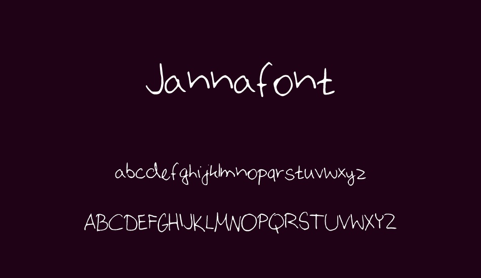 Jannafont font