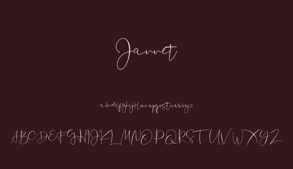 Jannet font