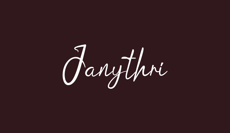 Janythri Free font big