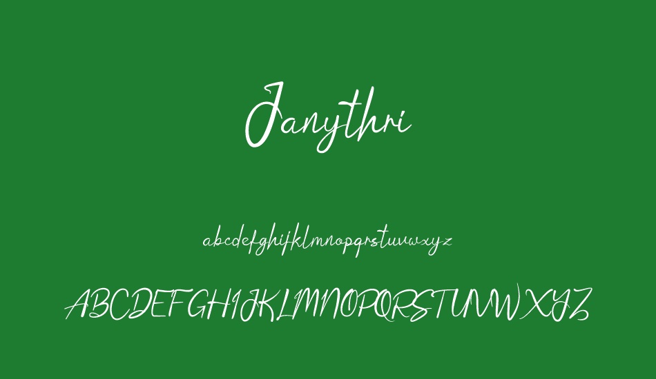 Janythri Free font