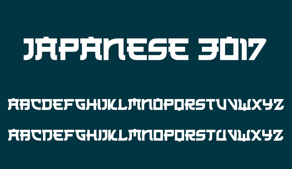 Japanese 3017 font