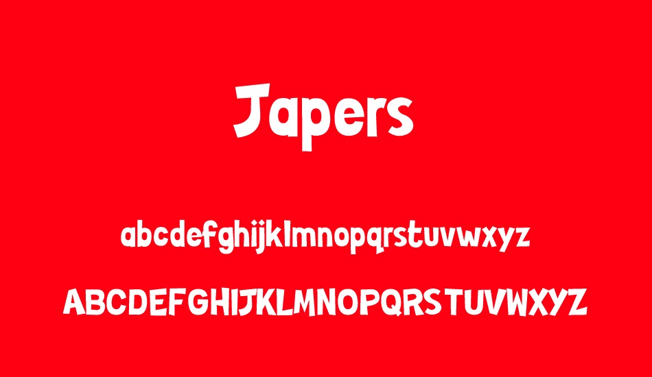 Japers font