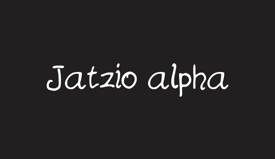 Jatzio alpha font big