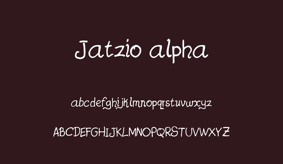 Jatzio alpha font