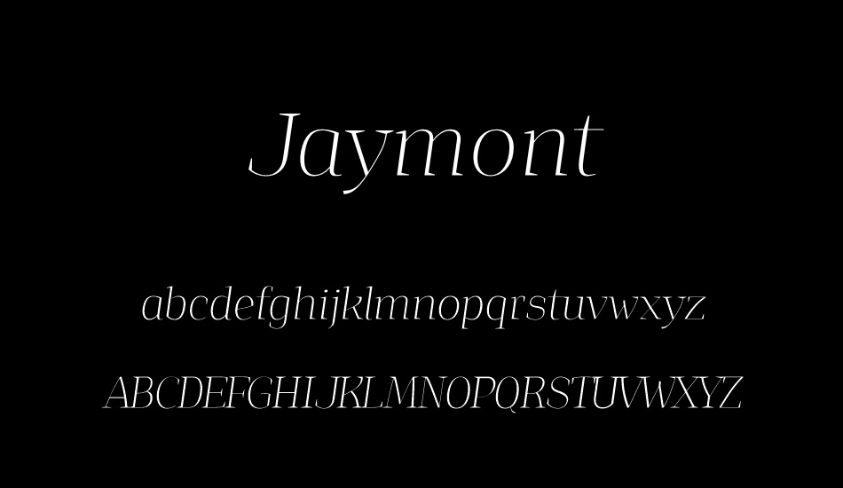 Jaymont PERSONAL font