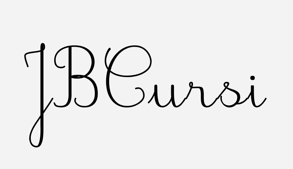 JBCursive font big