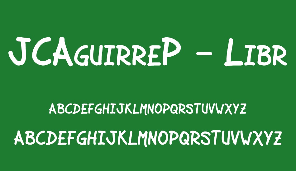 JCAguirreP - Libre font