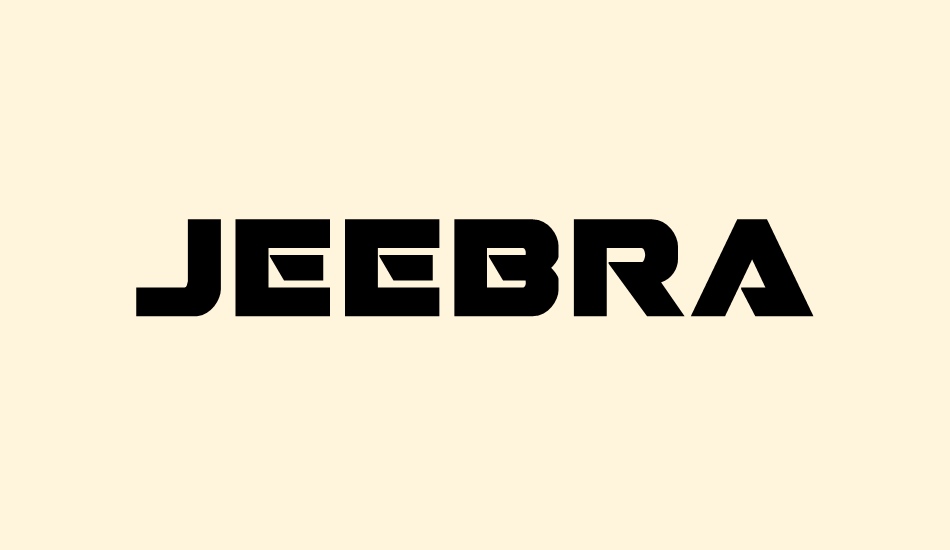 Jeebra font big