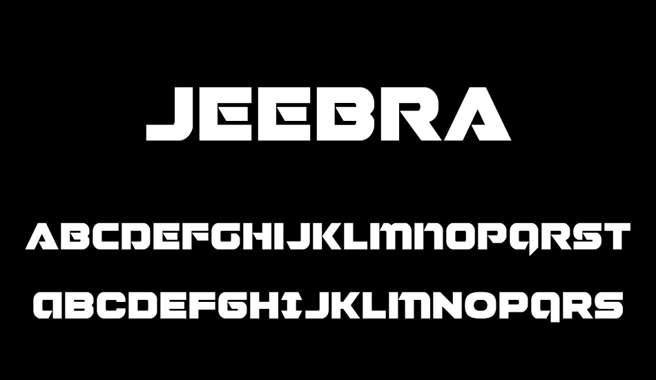 Jeebra font