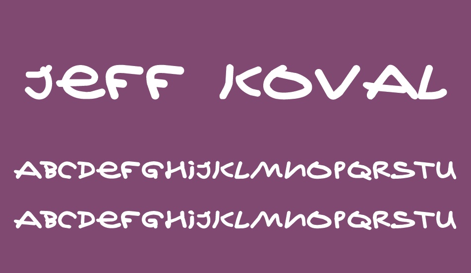 Jeff Kovalsky font