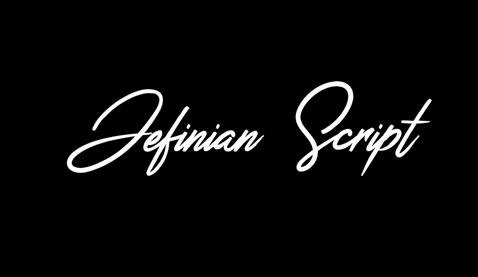 Jefinian Script font big