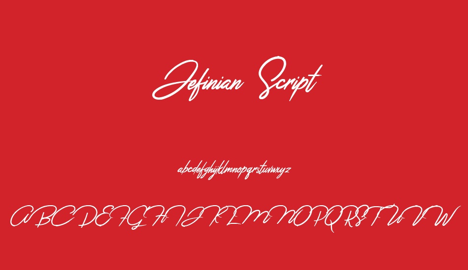 Jefinian Script font