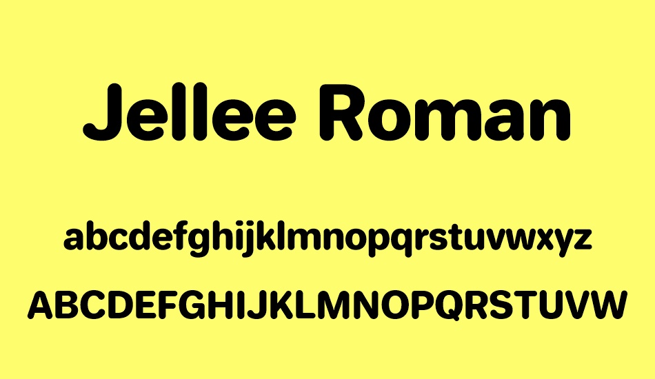 Jellee Roman font