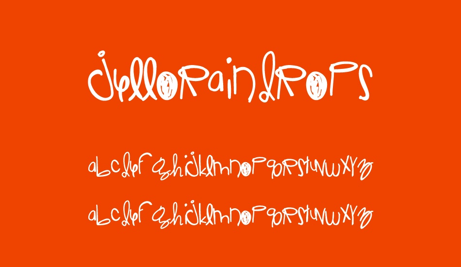 JelloRaindrops font