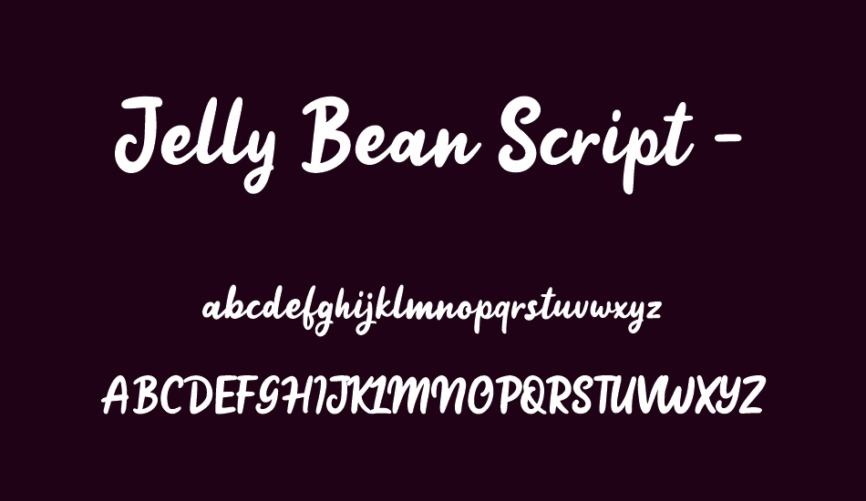 Jelly Bean Script - DEMO font