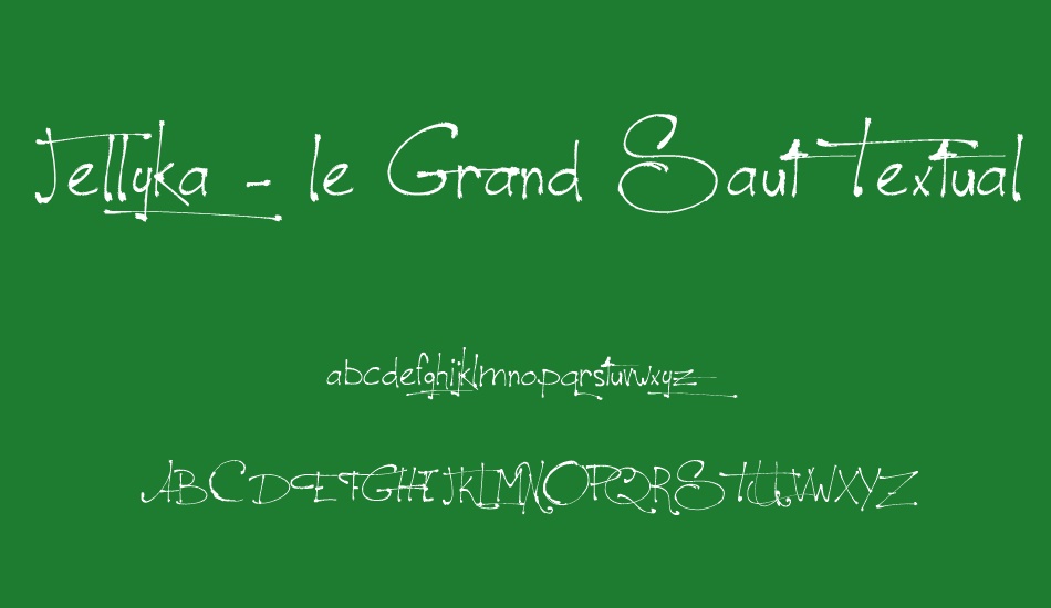 Jellyka - le Grand Saut Textual font