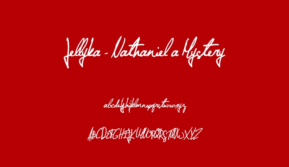 Jellyka - Nathaniel a Mystery font