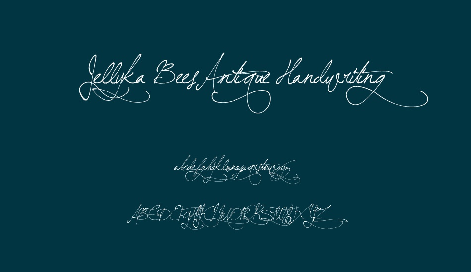 Jellyka BeesAntique Handwriting font