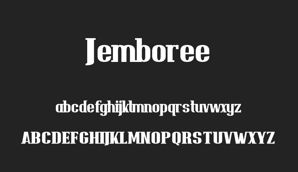 Jemboree font