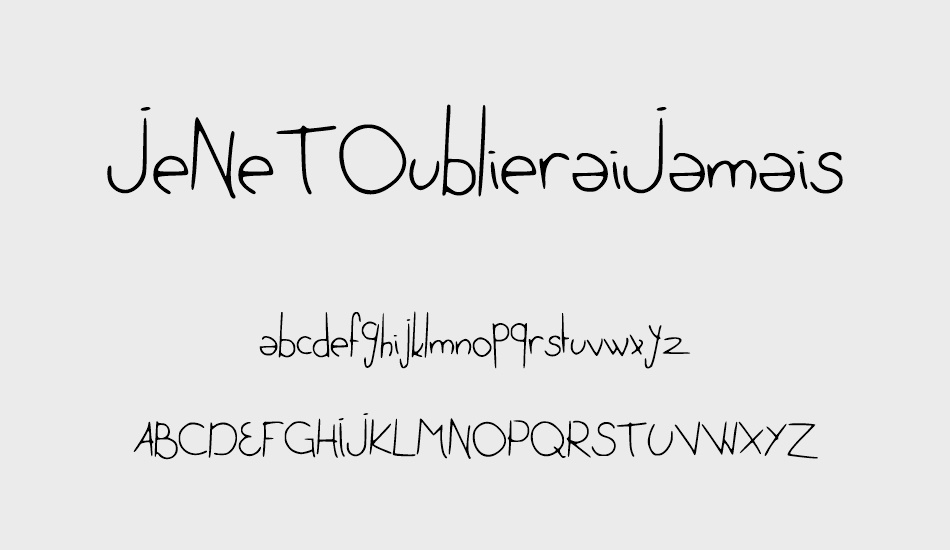 JeNeTOublieraiJamais font