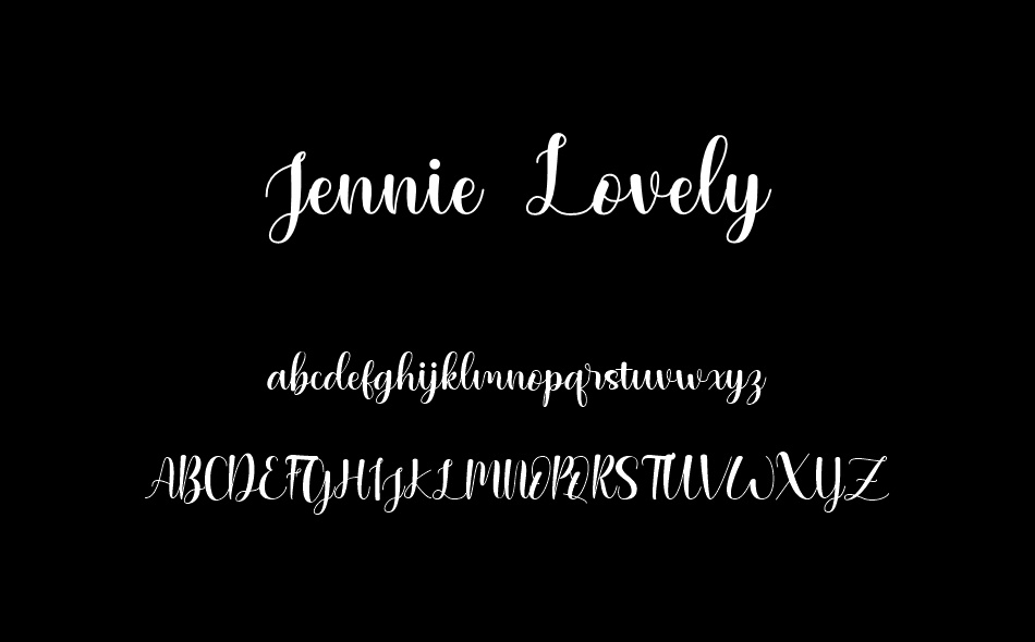 Jennie Lovely font