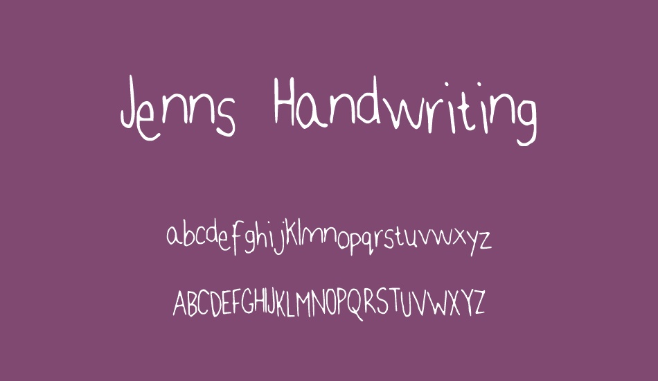 Jenns Handwriting font