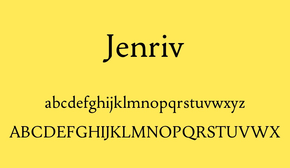 Jenriv font