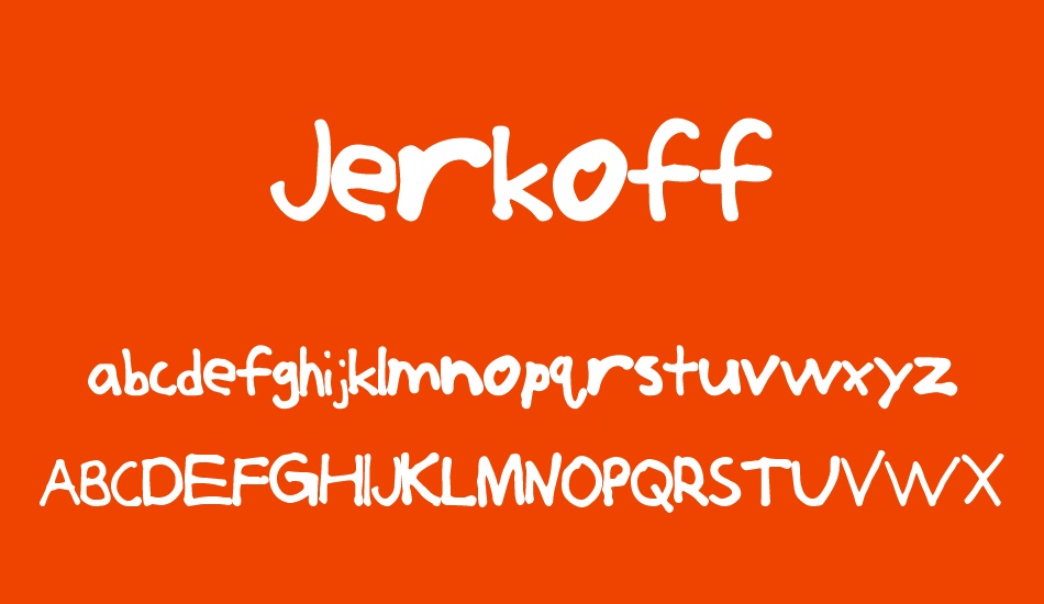 Jerkoff font