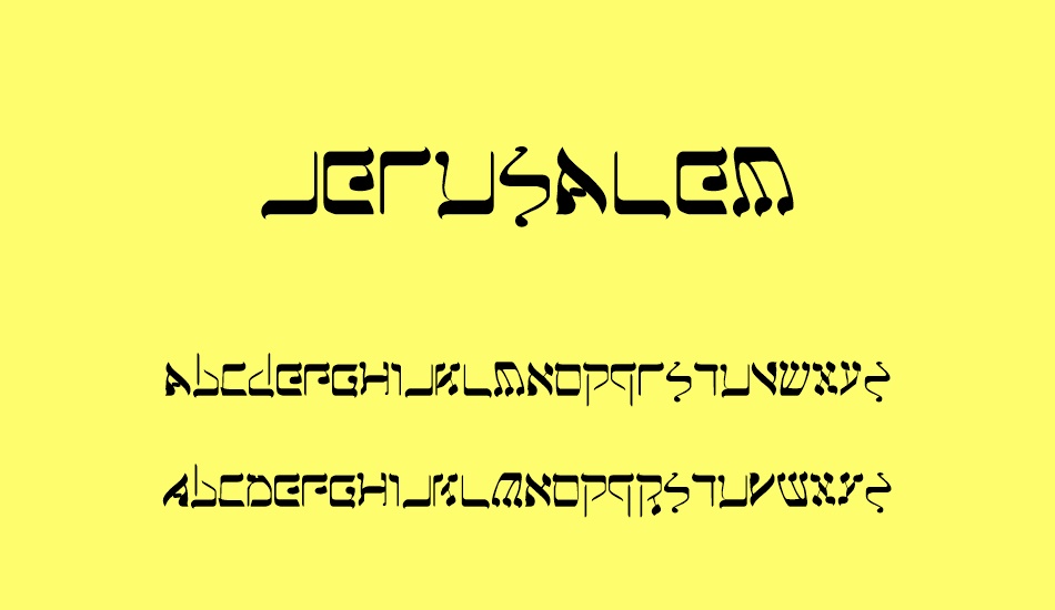 Jerusalem font