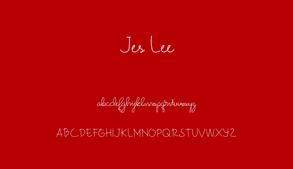 Jes Lee font