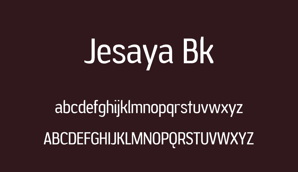 Jesaya Bk font