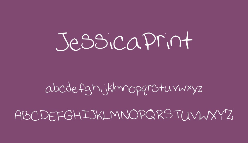 JessicaPrint font