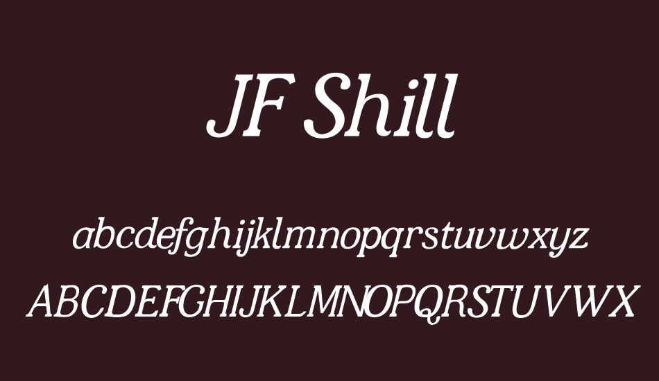 JF Shill font