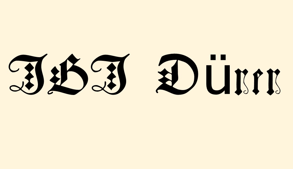 JGJ Dürer Gothic font big