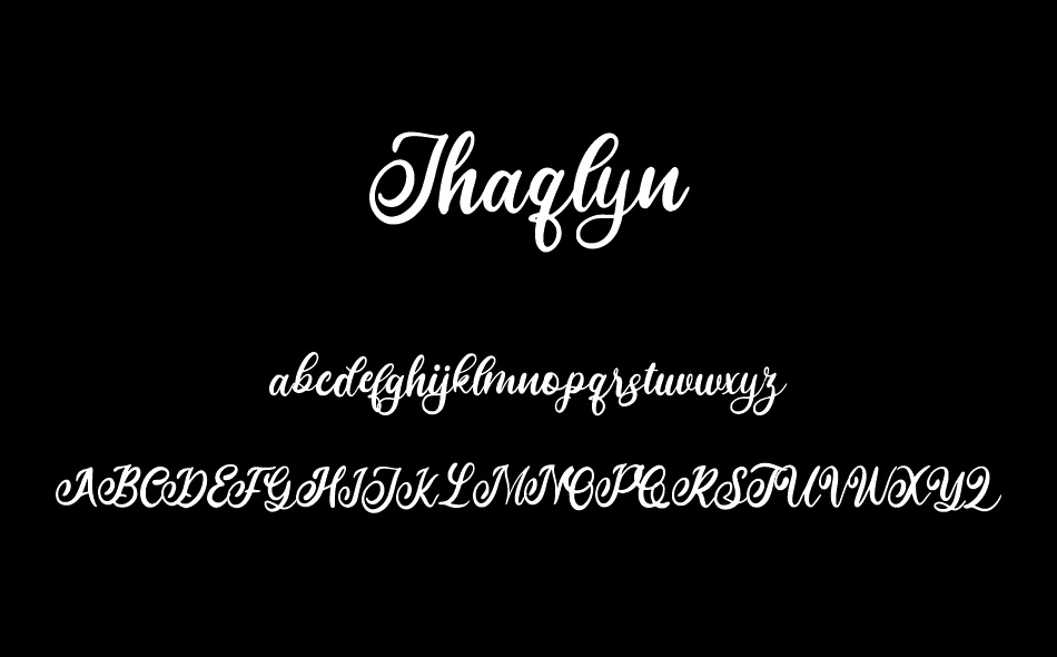 Jhaqlyn font