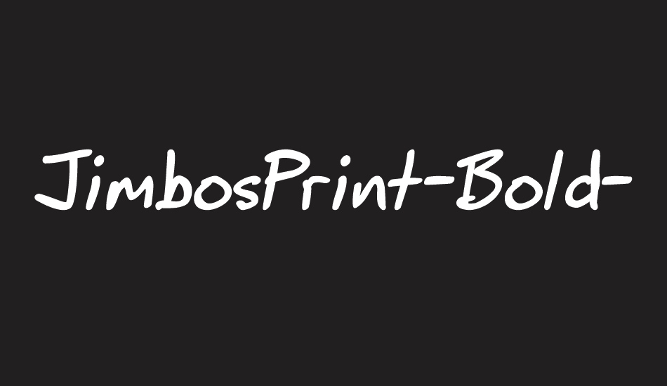 JimbosPrint-Bold-Italic font big