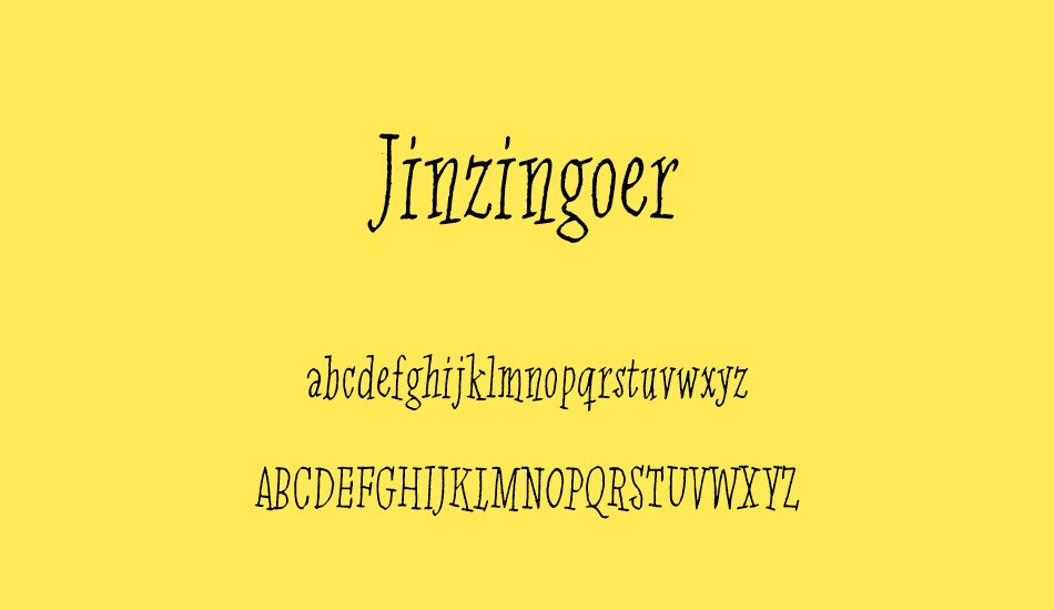 Jinzingoer font